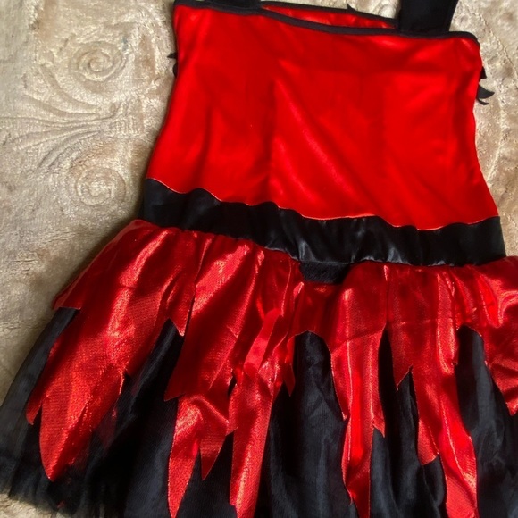 Girl Devil Costume Dress Only Size 7-8 Years - Picture 13 of 16